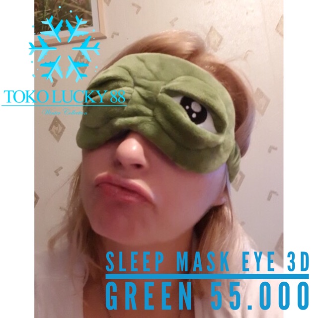 IMPORT Sleep Mask Frog 3D penutup mata travel