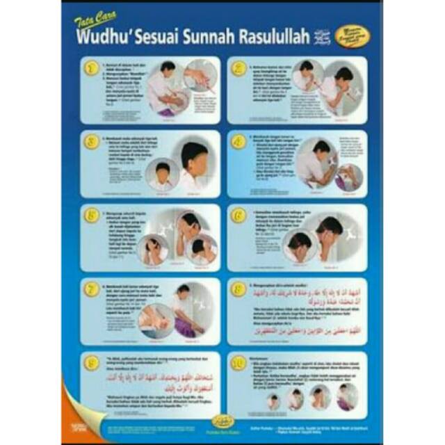 Poster Tata Cara Wudhu Sesuai Sunnah Rasulullah ...