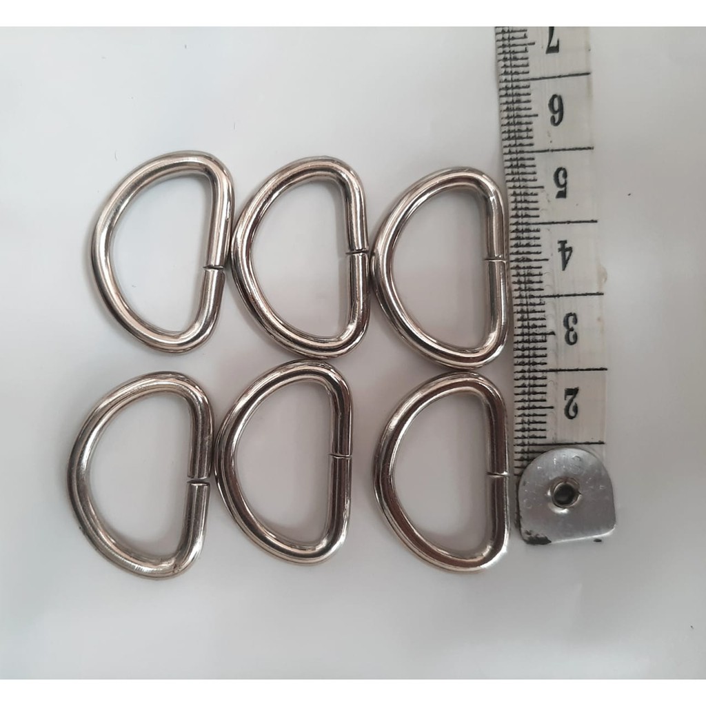 

Ring D Tipis 2 cm silver tebal aksesoris tas diy Craft handmade