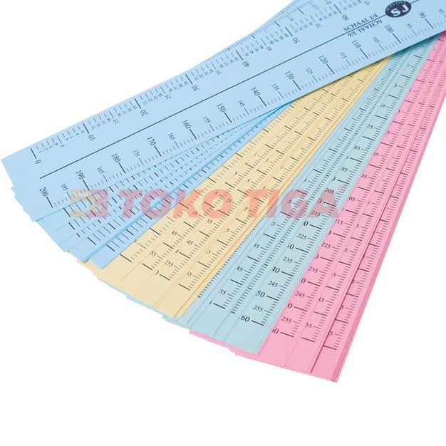 

SS-489>> Penggaris Skala Kertas Warna Warni isi 50 Pcs