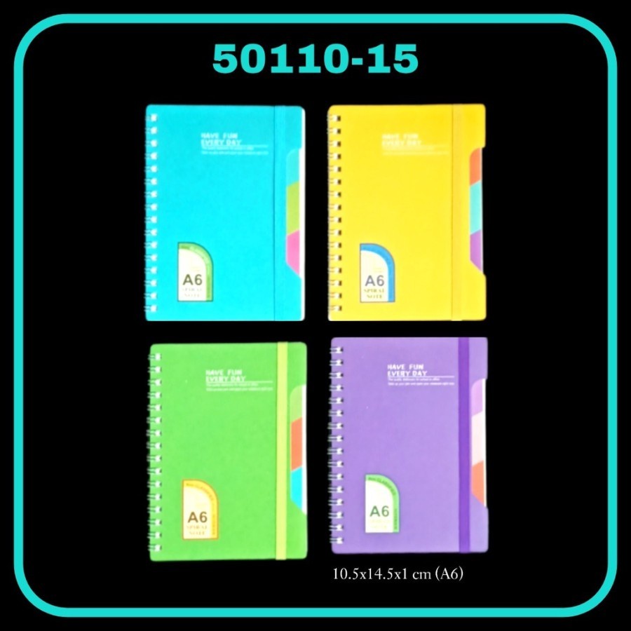 

SJS Buku Tulis Spiral Tali A6/Notebook/Note Book/Buku Catatan/Diary