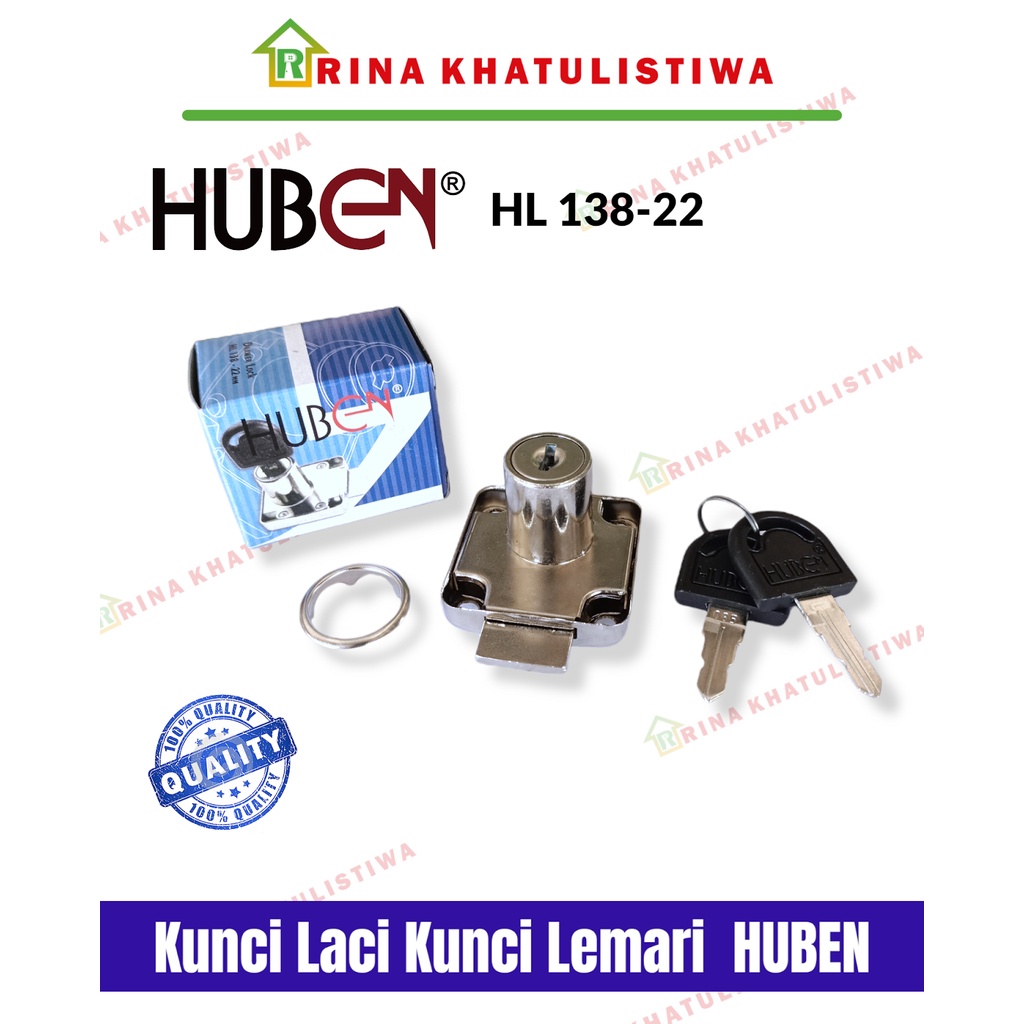 Kunci Lemari Huben HL 138-22 | Kunci Laci Sliding Kunci Kabinet Huben | Kunci Huben