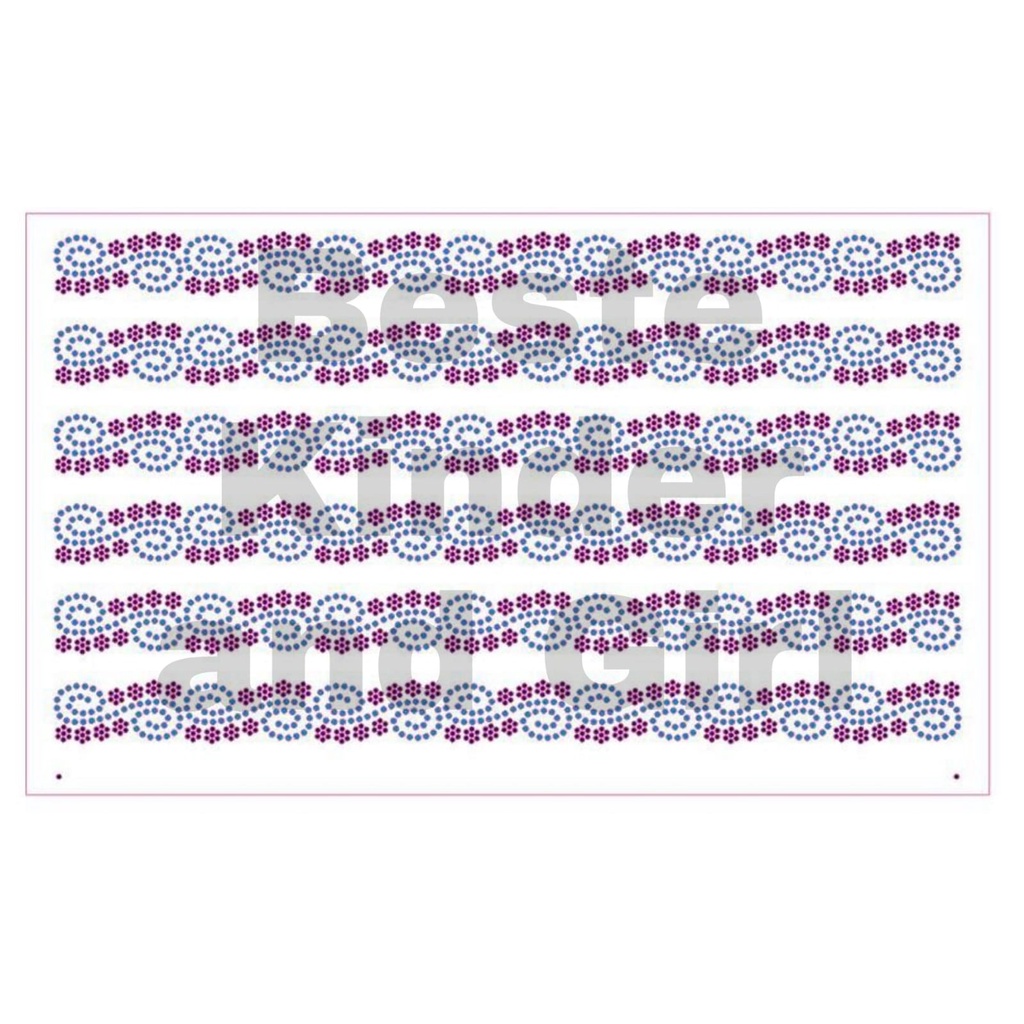 SWAROSKI PAYET GOSOK MOTIF SPIRAL LIUK BUNGA KEMBANG FLOWER LURUS MOTE MANIK SERBA GUNA LOGO GAMIS A