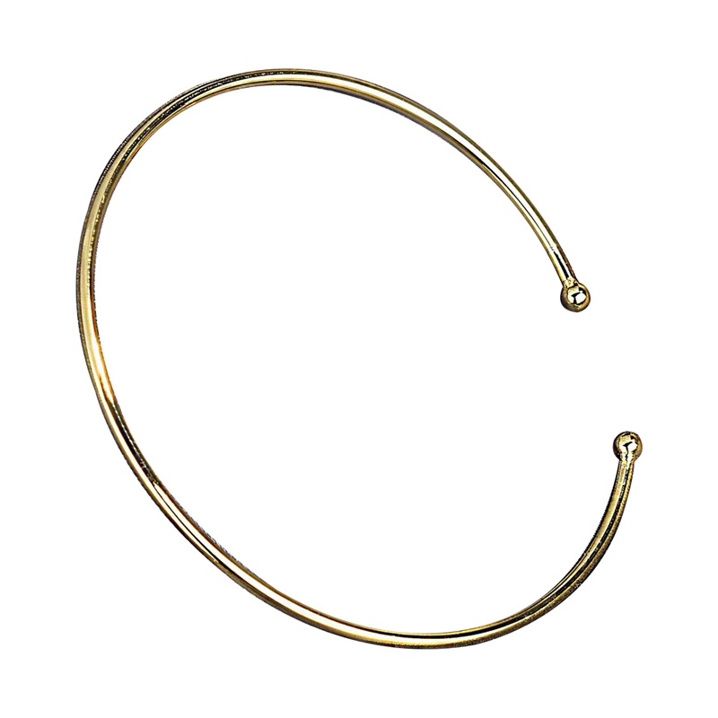 Gelang Model Terbuka Bahan Metal Warna Emas Gaya Minimalis Untuk Wanita