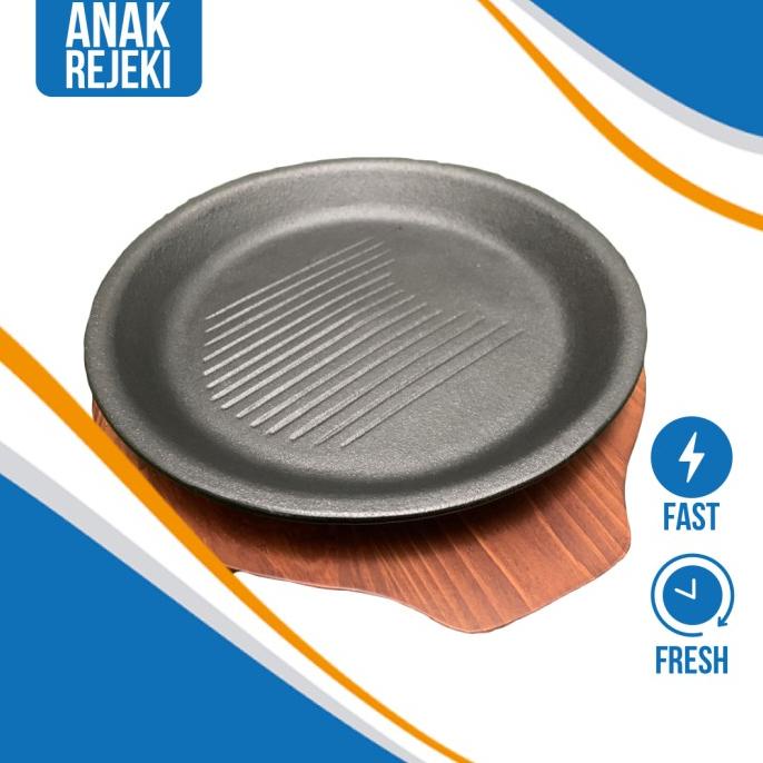 Hotplate bulat Pepper Lunch Piring hot plate (ada garis-garisnya)
