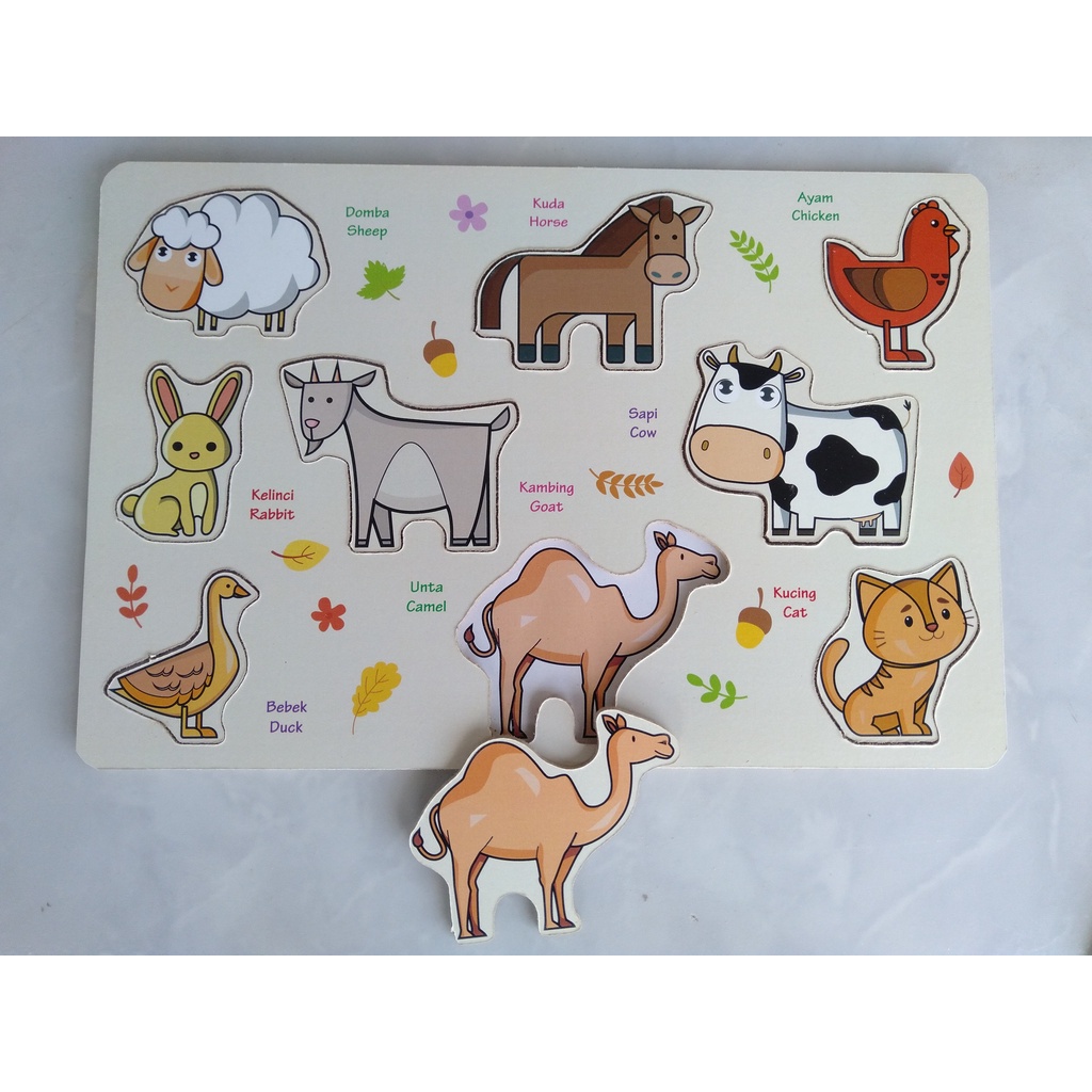 Puzzle kayu Mainan edukasi