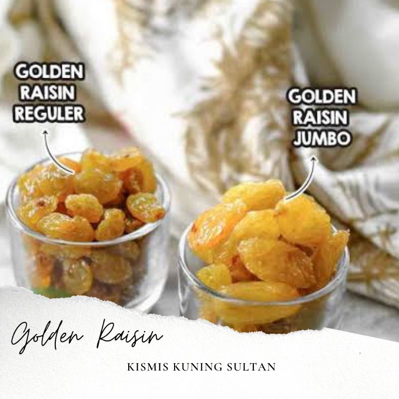

QH Kismis Kuning Jumbo 1Kg Golden Raisin Manis Premium