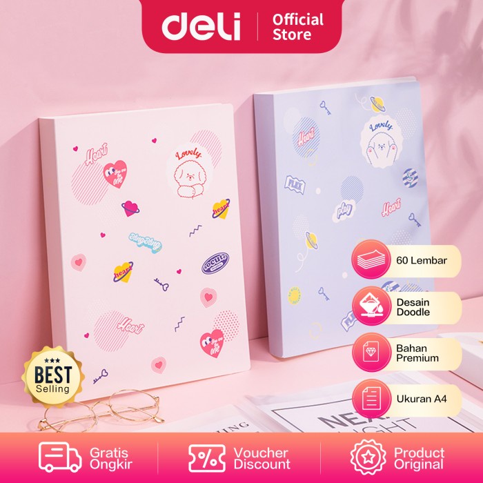 

CODE505 Deli Display Book / Map Dokumen A4 Warna Pastel 30/60/80 Halaman 7267X