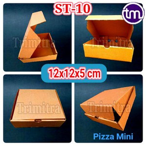 

KOTAK KARDUS ST-10 PIZZA KECIL COKLAT DUS BOX AKSESORIS POLOS SOUVENIR