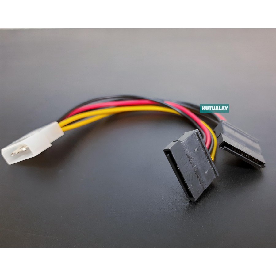 Kabel Power SATA Converter Molex to SATA Cabang 2