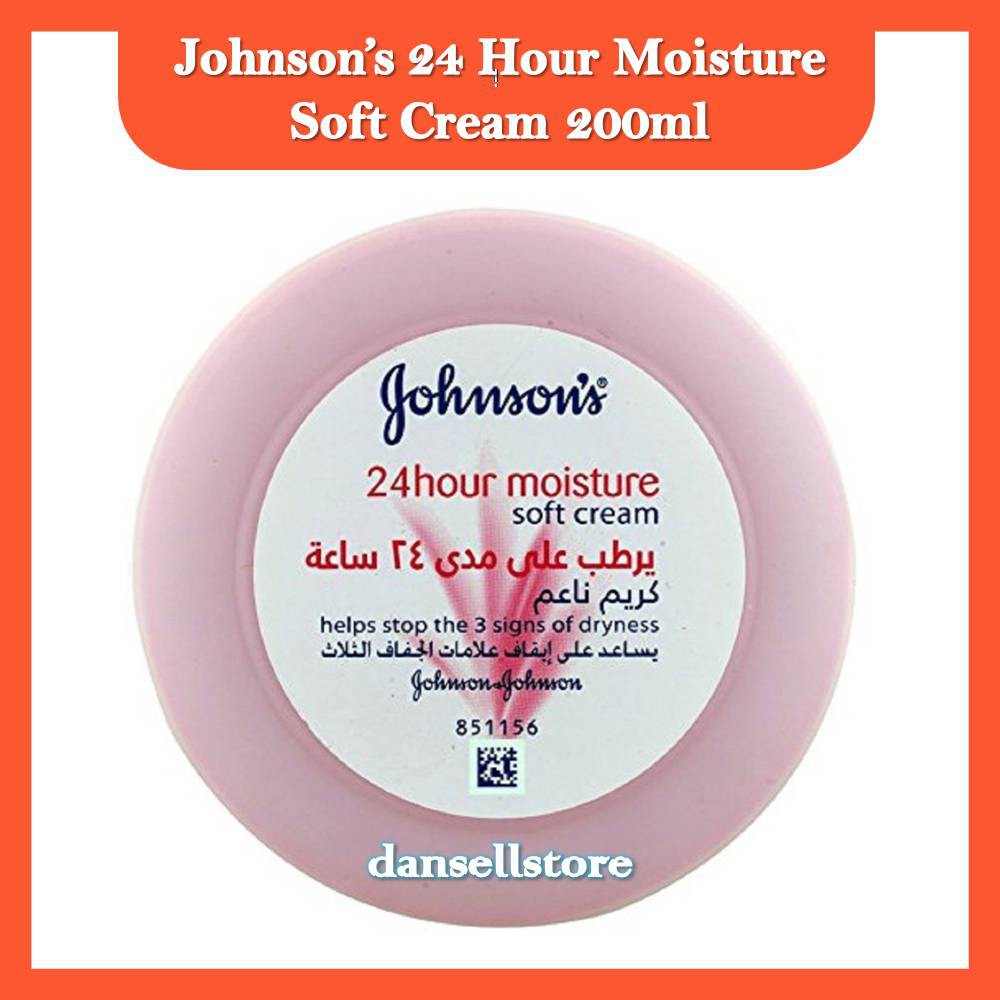 Jual Johnson's 24 Hour Moisture Soft Cream 200ml Krim Pelembab Arab
