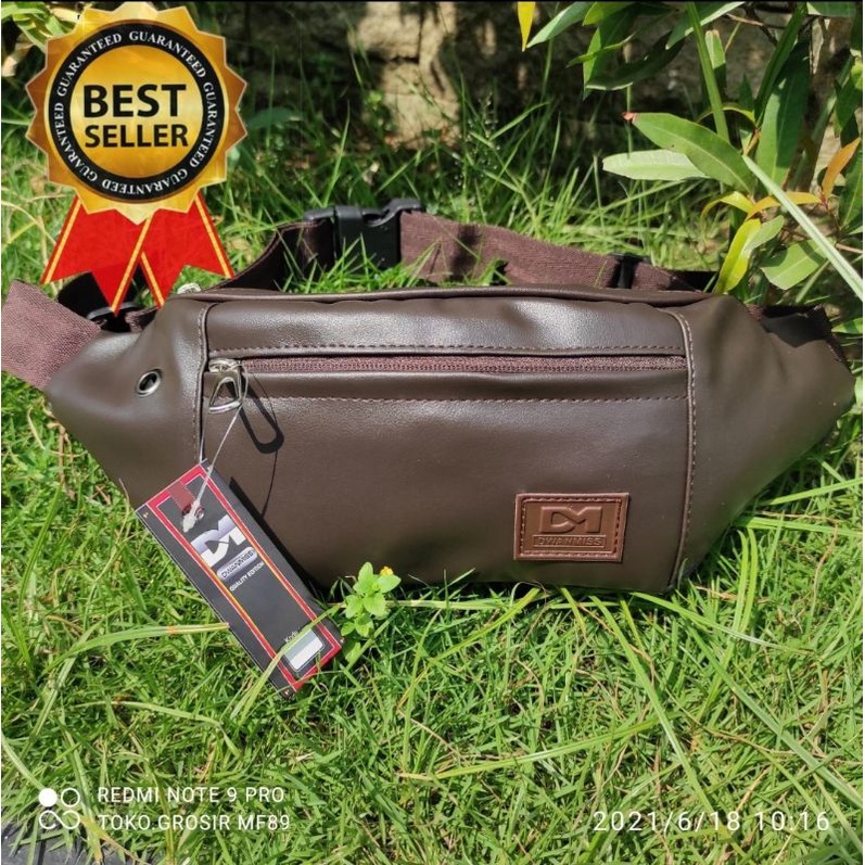 PROMO KONVEKSI Tas Waist Bag Pria Tas Selempang - Tas Pria Original DM Kulit Sintetis Kualitas Impor