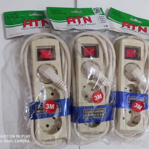 stopkontak 3 lub + kabel 3m ATN