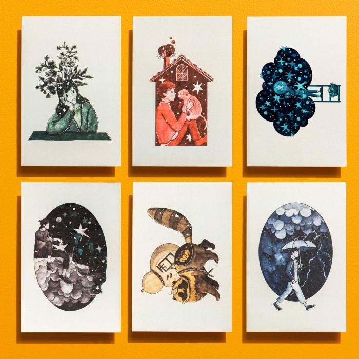 

Second Time Around Watercolor Postcard Set