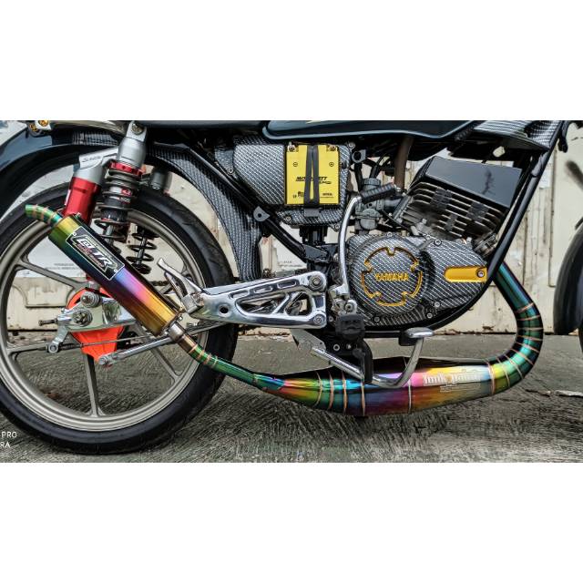 Knalpot RX-KING PDK REPSOL stainless full pelangi super garing @_TR RACING