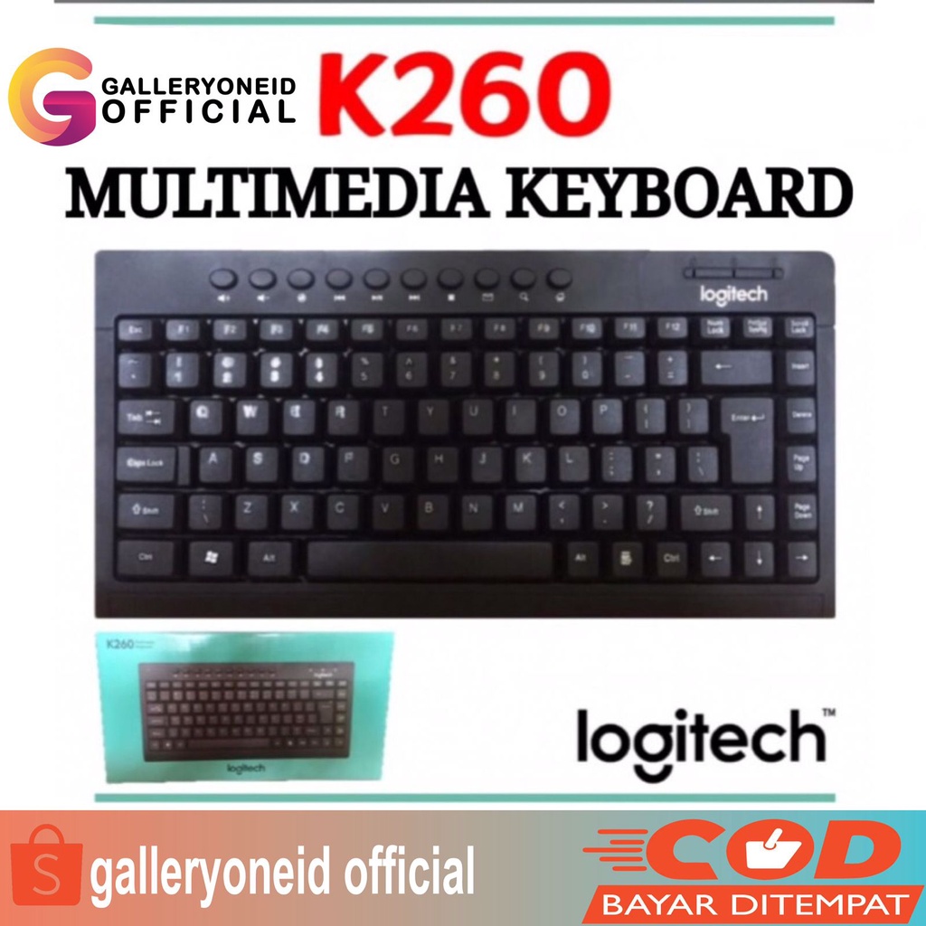 Keyboard Kabel USB Logitech K260 Drive Officie Multimedia Aksesoris Handphone Hp GALLERYONE gallery one