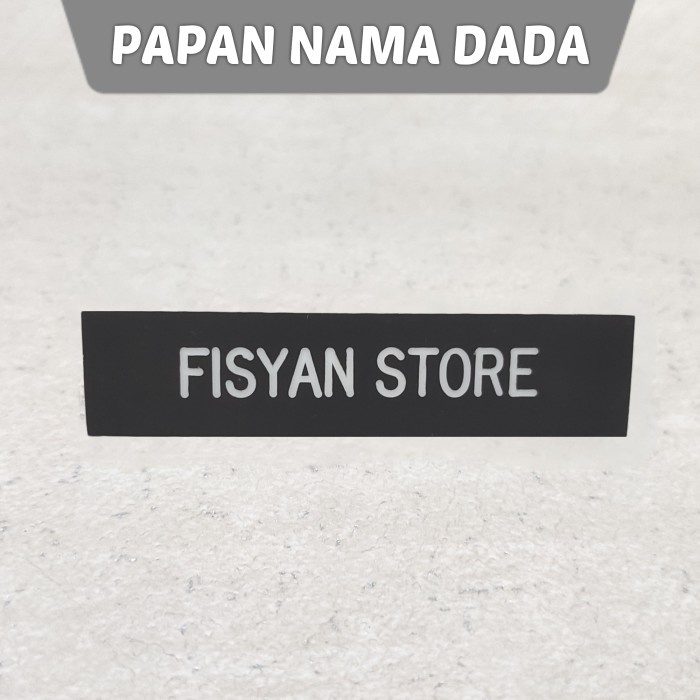 Papan Nama PDH TNI/POLRI | Nametag Dada Hitam Doff Full