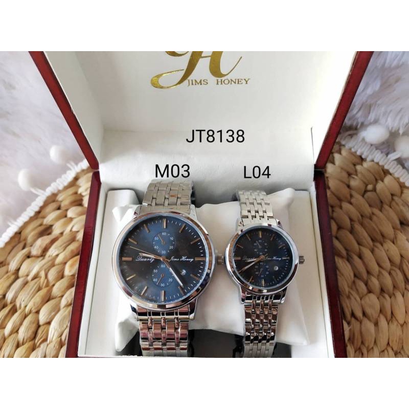 JAM TANGAN COUPLE/SATUAN KODE 8138 JIMSHONEY ( JT 8138 )