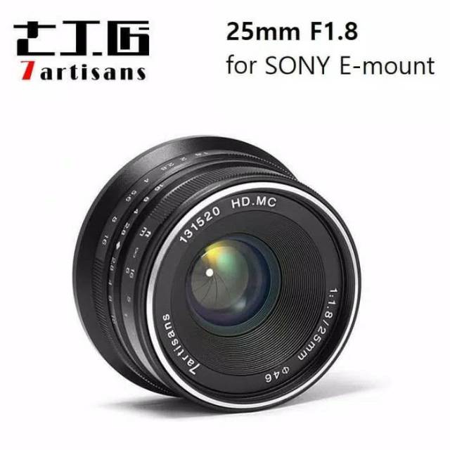 Lensa 7 artisans 7artisans 7artisan 25mm f1.8 for SONY E-mount