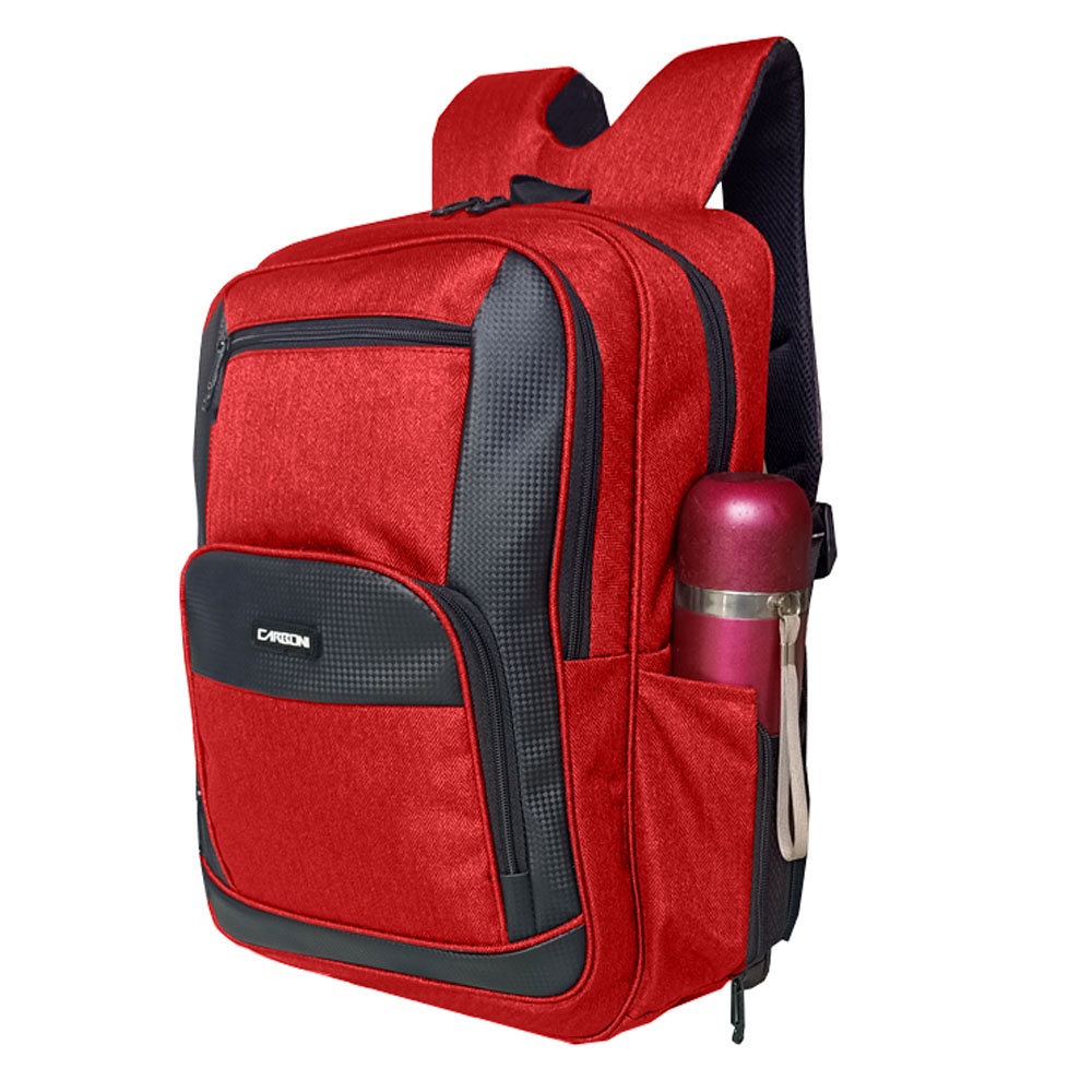 Backpack Carboni Make My Day Tas Ransel Original AA OOO3  RED  Tas  Style Casual pria wanita + FRE Raincofer