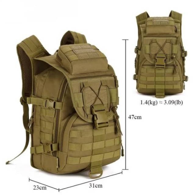 TAS GENDONG PRIA TAS PUNGGUNG TACTICAL ARMY KEREN