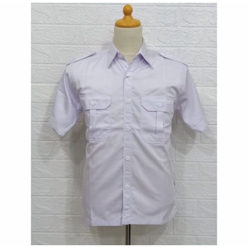 Kemeja Pilot Pria Pendek / Baju Kantor Pria / Baju PNS / Baju Kerja Dua saku