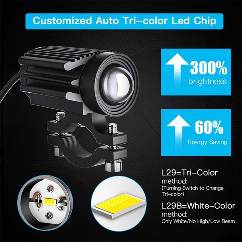 Lanfy Lampu Sorot LED Motor Aksesoris Mobil Universal Dengan Lensa Fog Lamp Lampu Hias Bantu Spotlight