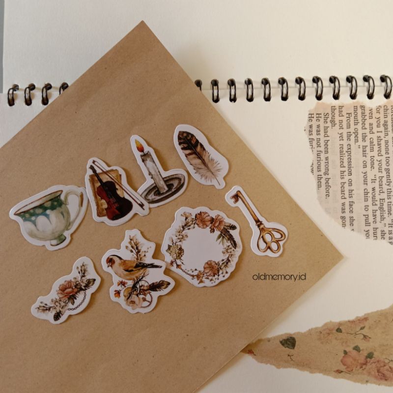 

45pcs VINTAGE FLORAL STICKER