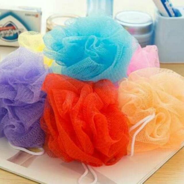 SPONS MANDI / BATH SPONGE RAINBOW SPONGE MANDI Bubble Shower Puff Bath Sponge Jaring 3D Structure Extra Bubble