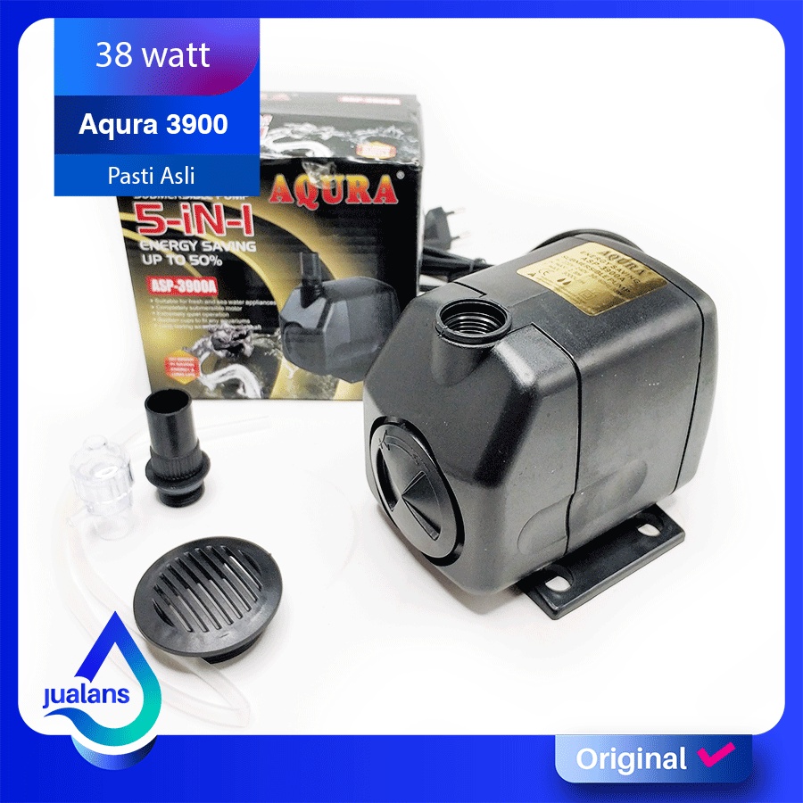 POMPA AIR CELUP AQUARIUM AQURA ASP 3900 LOW WATT ORIGINAL