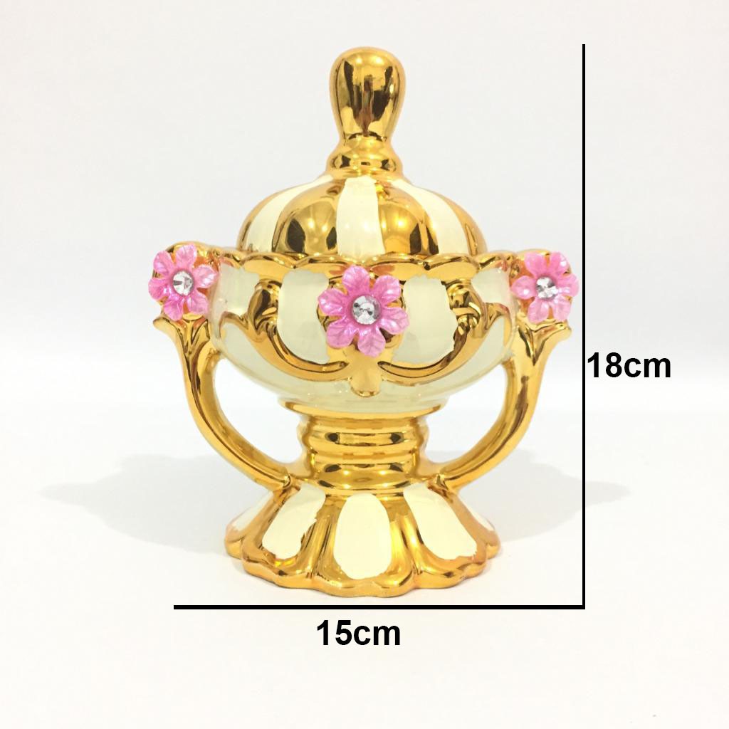 Toples Serbaguna / Tempat Permen / Tempat Saji Motif Bunga