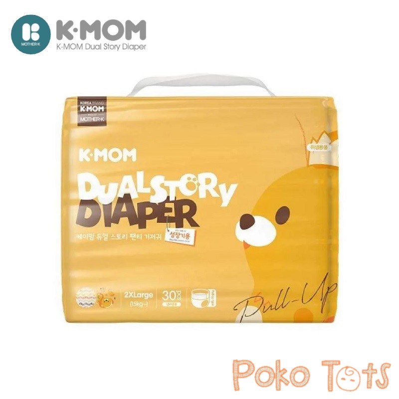 Mother-K K-Mom Dual Story Diaper 2XLarge (XXL) 30pcs Diapers Pants Pull Up Popok Celana Bayi Anak