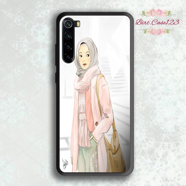 back case glass HIJAB Oppo A3s A1k A5 A9 2020 A7 F9 A5s A31 A52 A53 A92 A37 A57 A59 A71 A83 BC5349