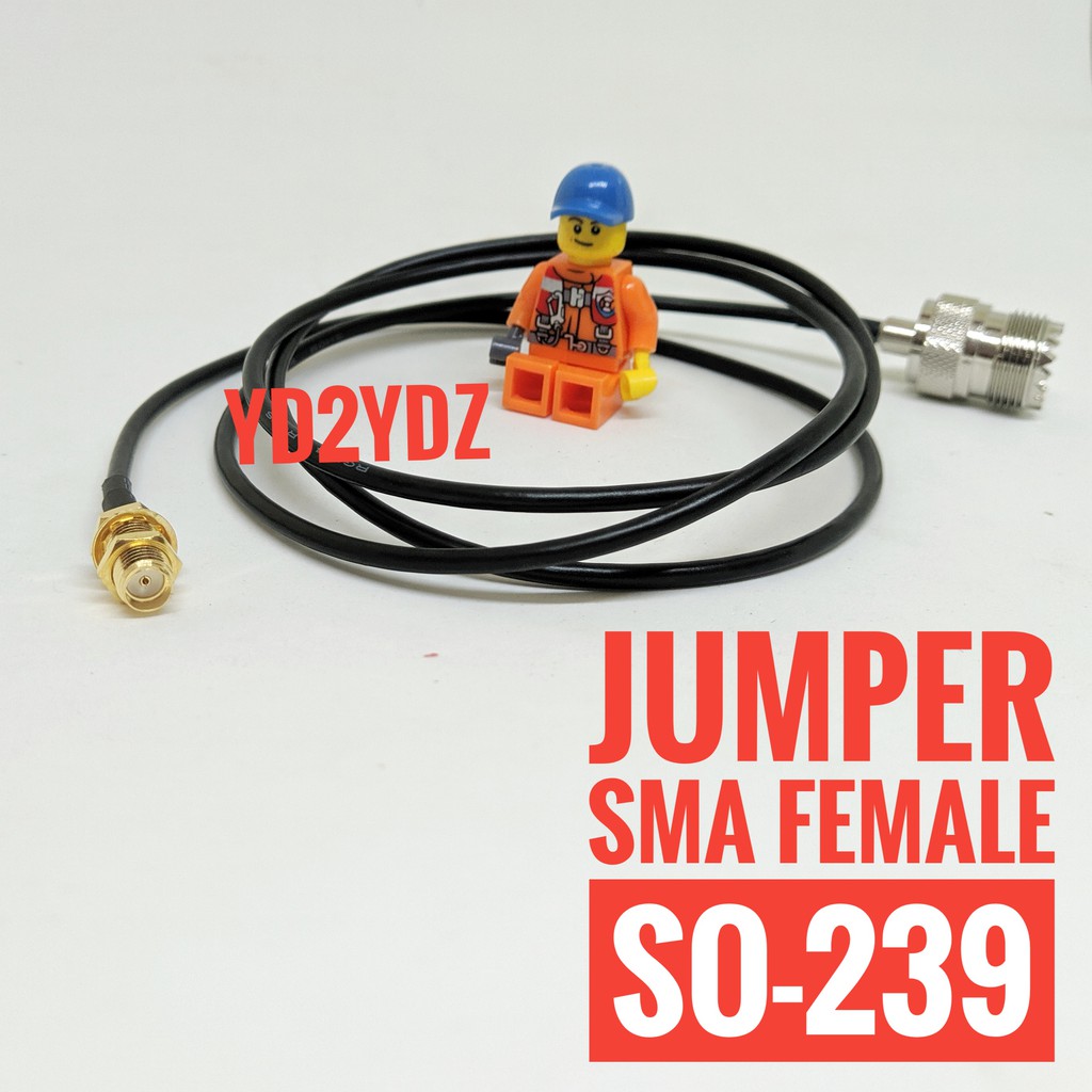 kabel jumper sma female to pl female so239 - adapter konektor radio ht connector uhf pl so-239 rg174 pigtail