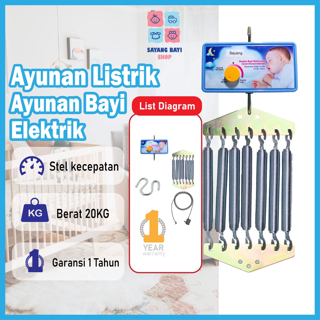 SAYANG BABY Mesin Ayunan Listrik Elektrik Bayi Otomatis