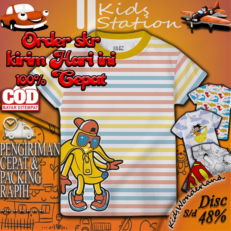 Kaos anak ank laki laki perempuan umur 1 2 3 4 5 tahun bukan uniqlo karakter keren murah grosir buka