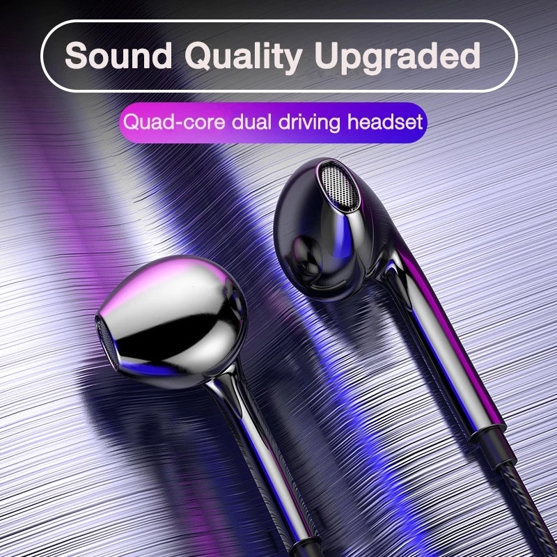 Q2 Headset Earphone Sport In-Ear Heavy Bass Stereo Heavy Bass Kabel 3.5mm Dengan Mic / Kontrol Volume