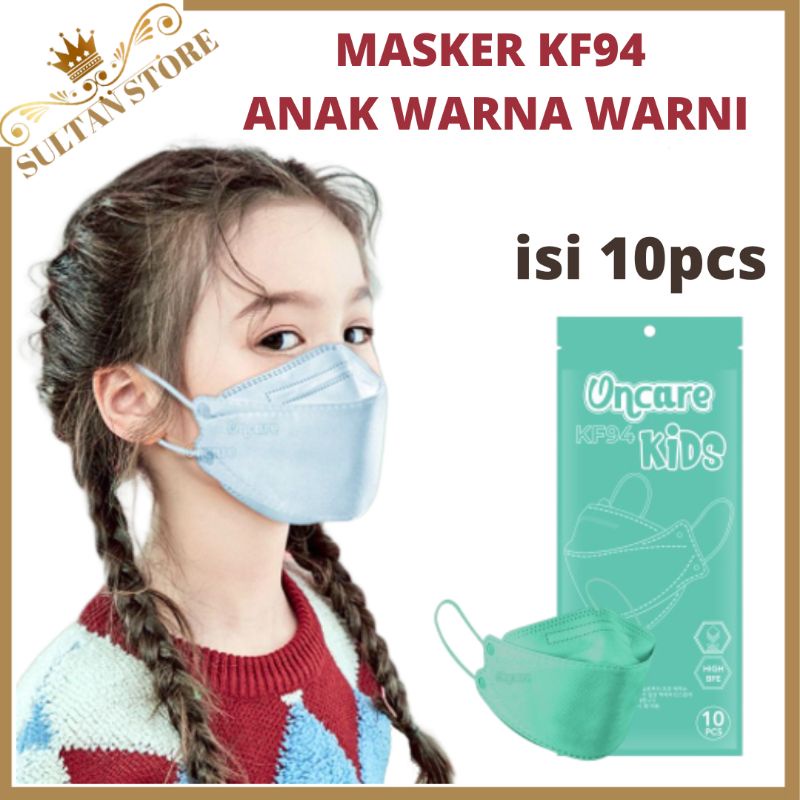 Masker KF94 Anak Polos Warna Warni Onecare isi 10pcs
