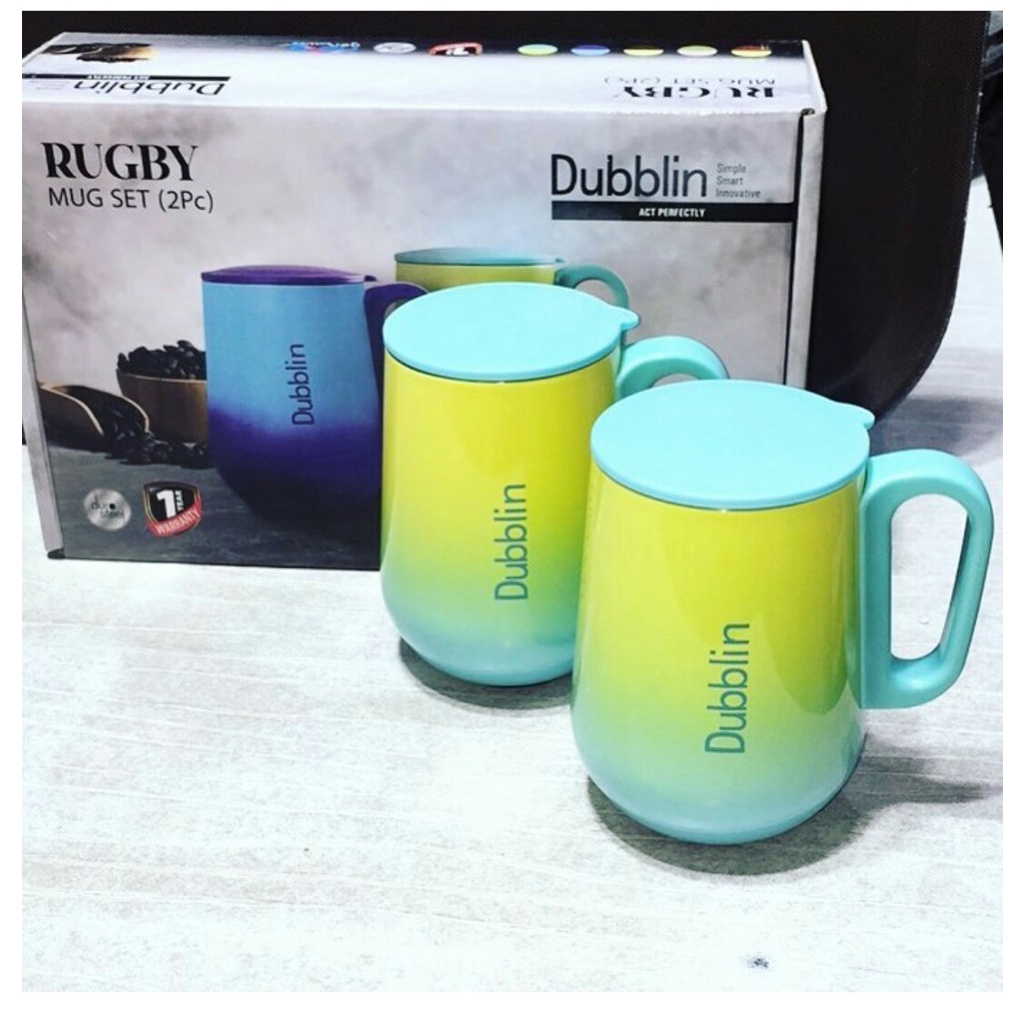 Mug Dubblin Rugby 270ml Stainless-Tahan Panas