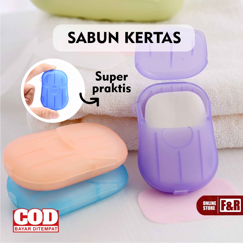 Sabun Cuci Tangan Kertas Mini Travel Disposable Paper Hand Soap Sabun Tangan Sabun Kertas Isi 20 lbr