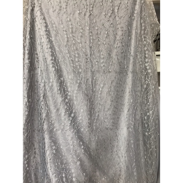 Kain tulle akar mutiara/akar mutiara. Harga permeter