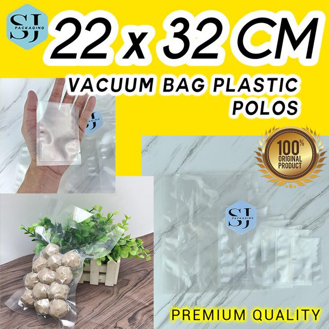 22x32 cm - Premium Vacuum Bag Plastic Plastik Sealer Polos Packaging