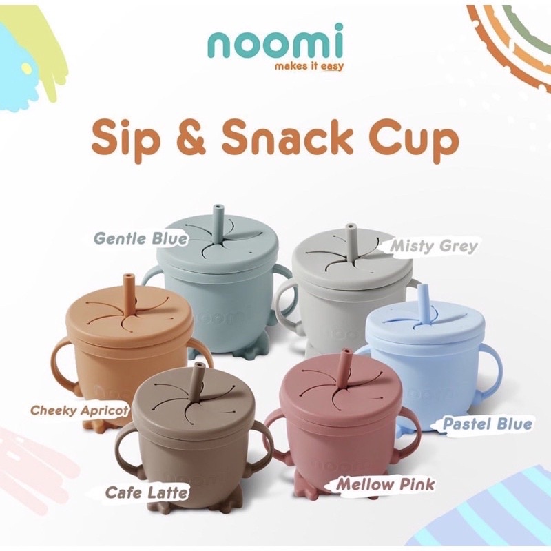 Noomi Silicone 2 in 1 Sip &amp; Snack Cup Gelas dan tempat snack anak