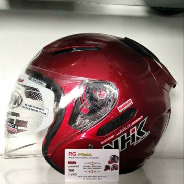 Helm NHK R1 SOLID /HELM NHK HALF FACE DOUBLE VISOR