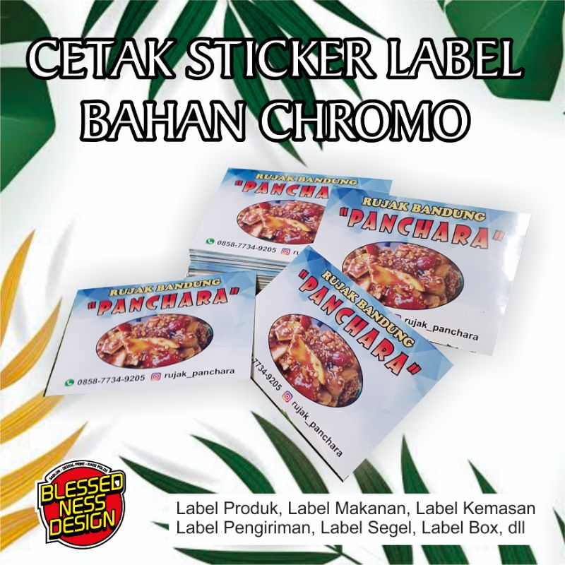 

STICKER LABEL | LEBEL BAHAN MIROR / CHROMO, LABEL PRODUK, LABEL KEMASAN, LABEL MAKANAN