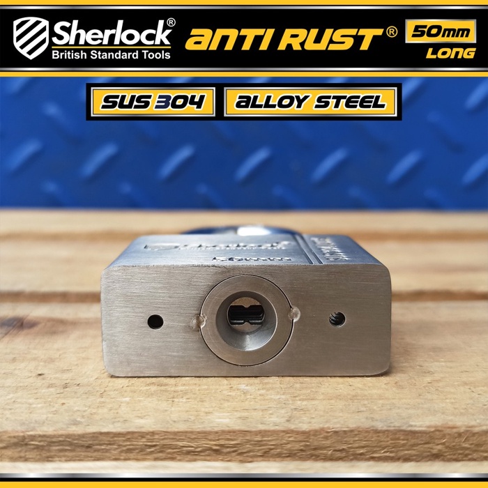 Gembok ANTI RUST 50 mm Panjang Sherlock Stainless Steel 304 anti karat