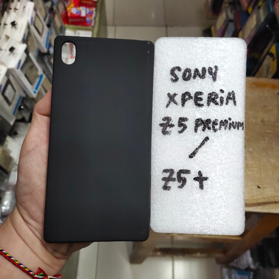 SONY XPERIA Z5+ SONY Z5 PLUS , XPERIA Z1 MINI / Z1 COMPACT / D5503 silikon karet hitam Soft case karet mantul