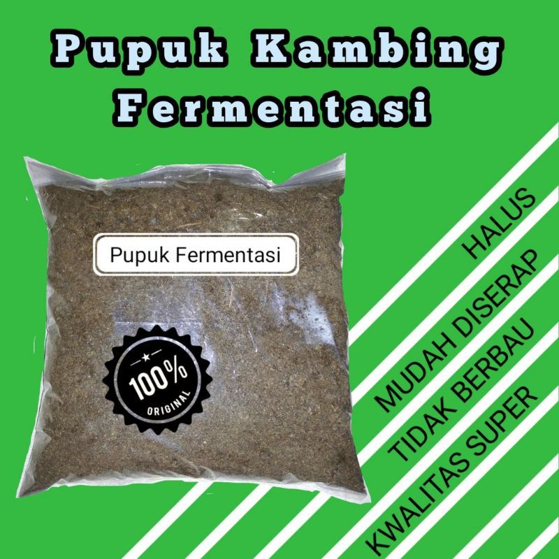 Pupuk Kohe Kambing Fermentasi Halus Tidak berbau dan halus Kemasan 500 gram