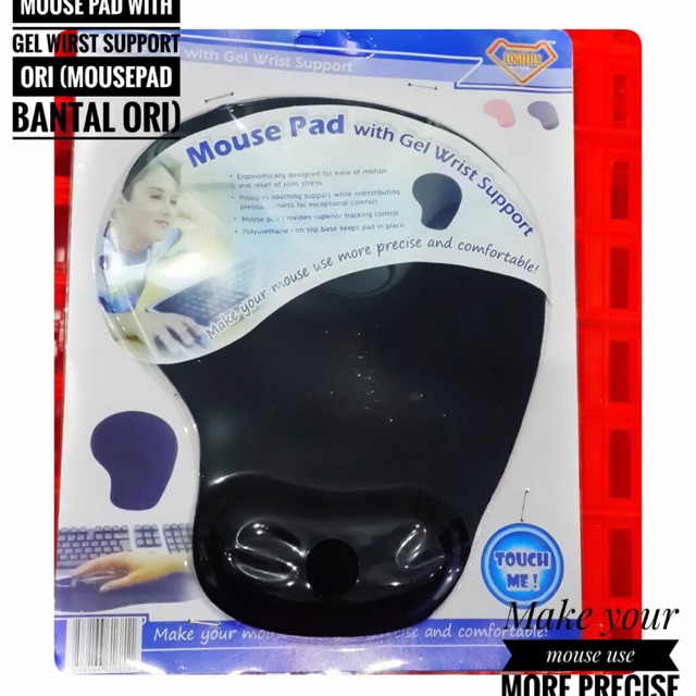 MOUSE PAD / ALAS MOUSEPAD WITH GEL WRIST SUPPORT (MOUSEPAD GEL) BUKAN BANTAL BIASA