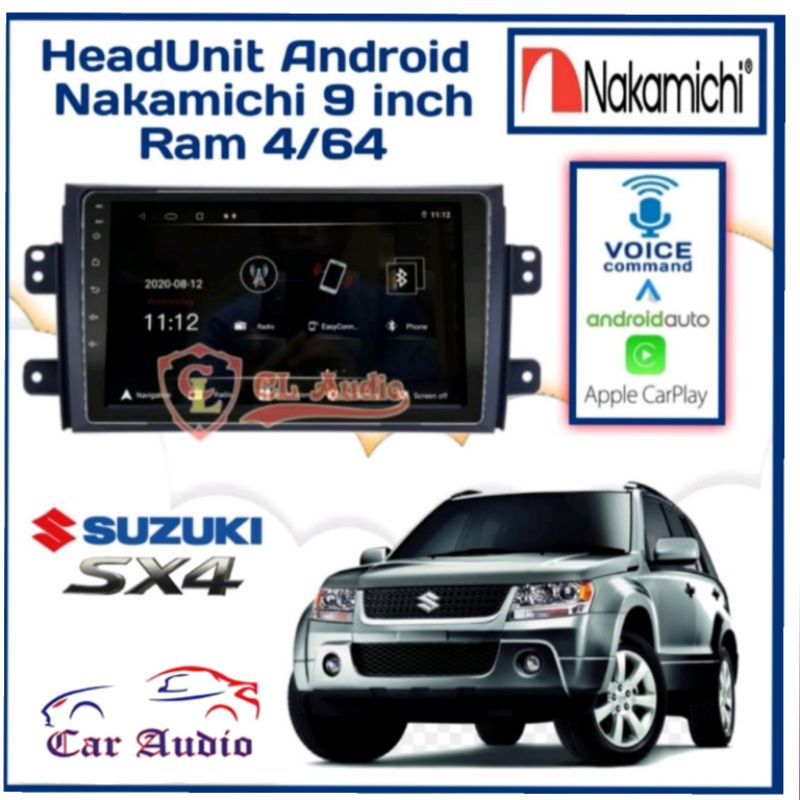 Head Unit NAKAMICHI ANDROID SX4 SUZUKI SX-4 RAM 4/64GB APPLE CARPLAY